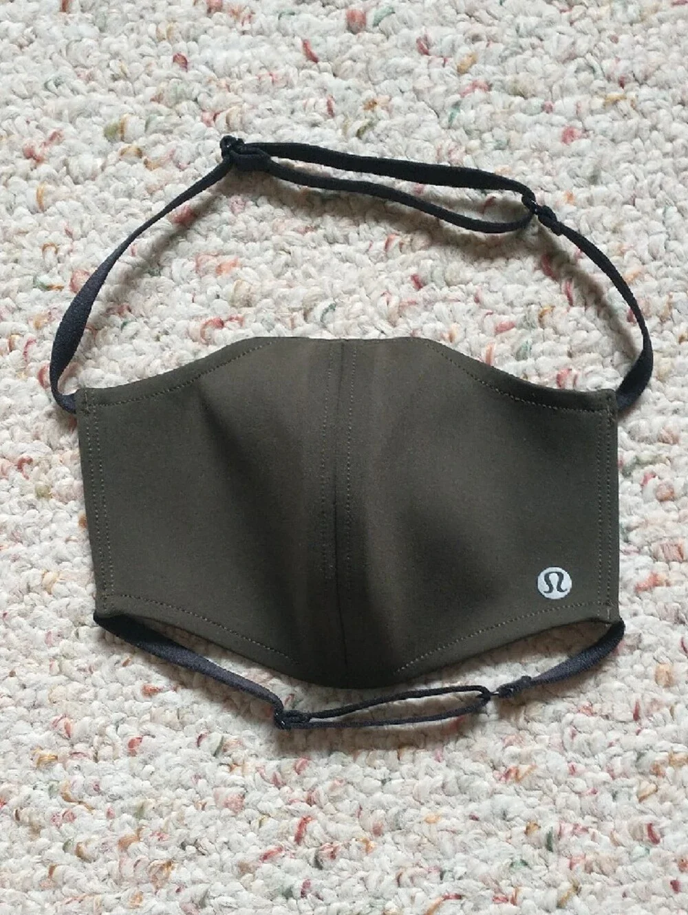 lululemon athletica Olive Green Face Mask Adjustable Straps